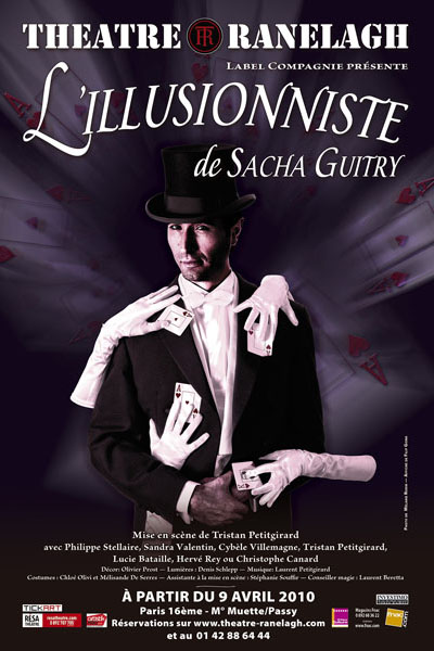 Affiche de la pièce de théâtre L'illusionniste de Sacha Guitry